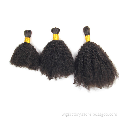 Virgin indian hair bulk unprocessed,cheveux naturel afro kinky hair clips bulk,perruque cheveux humain afro bulk hair